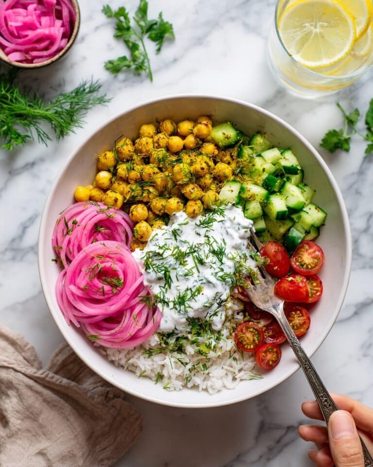 Chickpea and Ground Chicken Shawarma Bowls Recipe