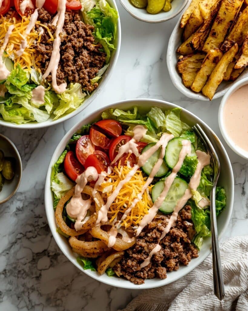 Easy Big Mac Burger Bowls Recipe