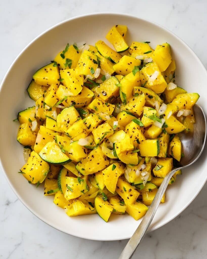 Sautéed Yellow Squash with Garlic, Basil, and Lemon Recipe