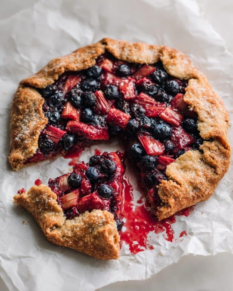 Rhubarb Blueberry Galette Recipe