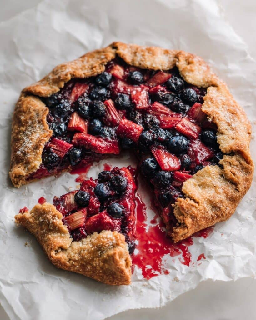Rhubarb Blueberry Galette Recipe