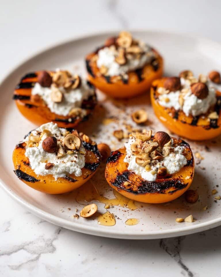 Grilled Apricots with Yogurt, Hazelnuts, and Honey Recipe