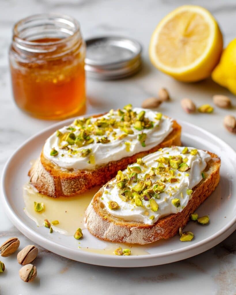 Lemon-Infused Whipped Ricotta with Pistachios and Honey Recipe