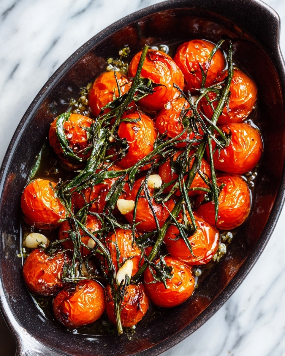 Braised Tomatoes with Burrata and Toasted Baguette Recipe - Recipe Image