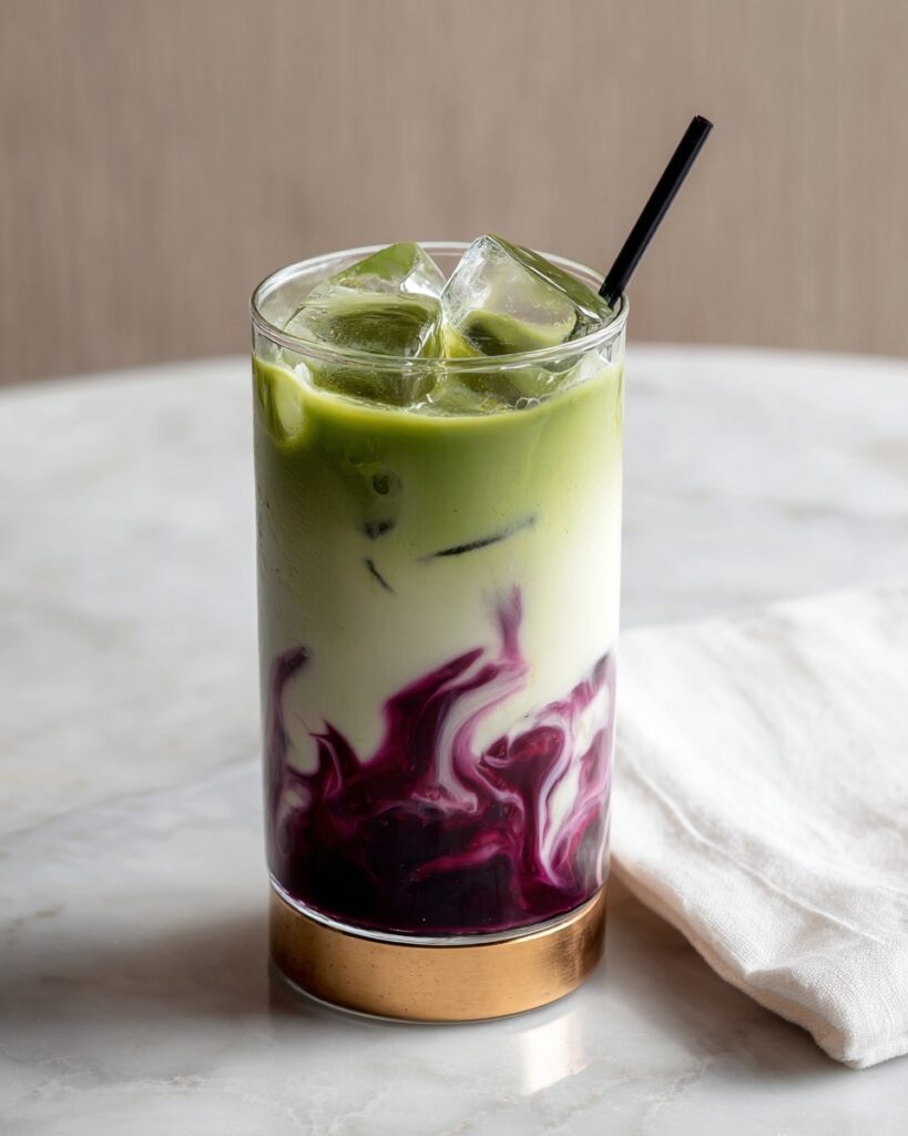 Iced Blueberry Matcha Latte Recipe
