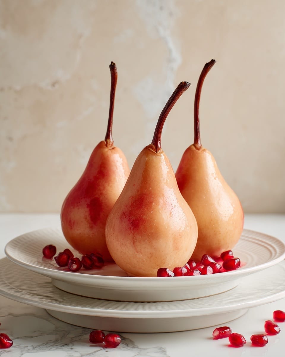 Pomegranate Poached Pears Recipe - Recipe Image