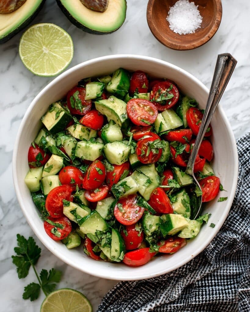 Avocado, Tomato & Cucumber Salad Recipe