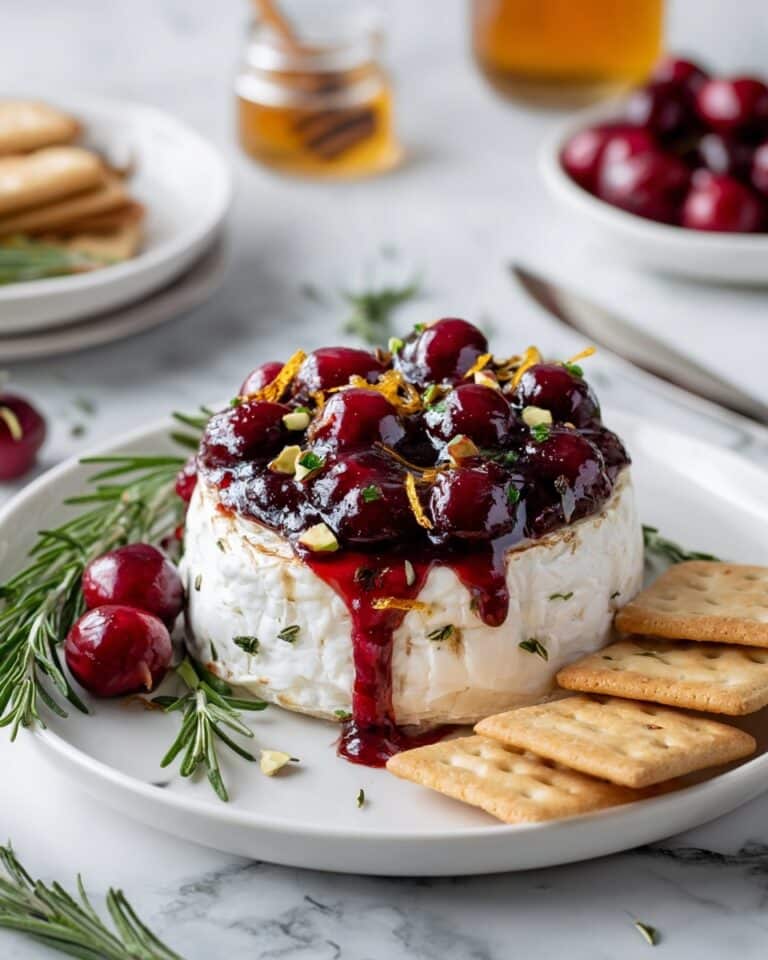 Easy Baked Brie with Cranberry Sauce Recipe