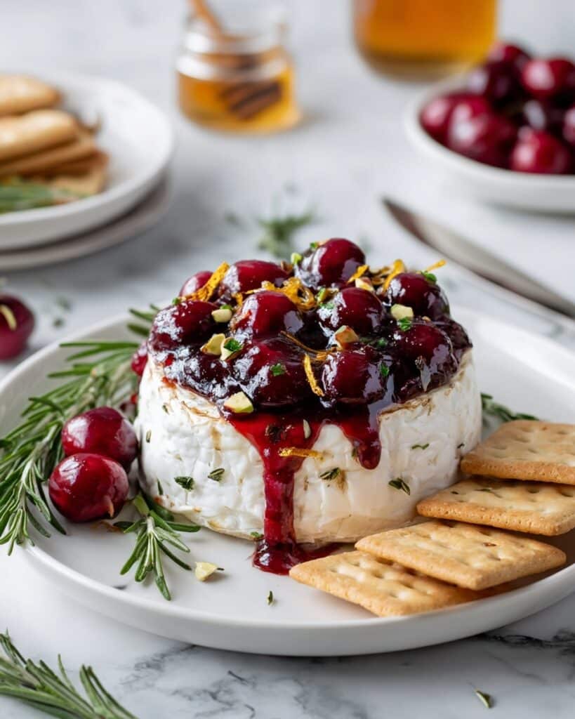 Easy Baked Brie with Cranberry Sauce Recipe