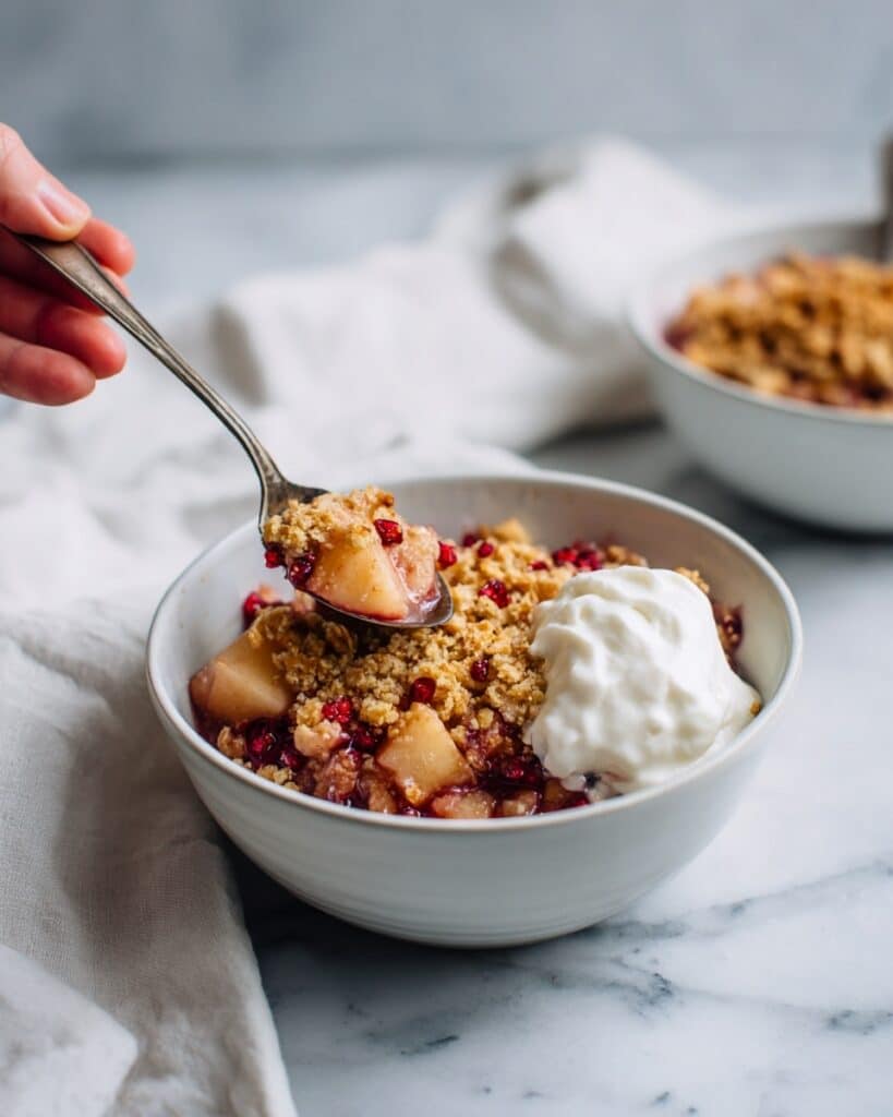 Pear, Pomegranate, and Maple Crumble (Gluten-Free) Recipe