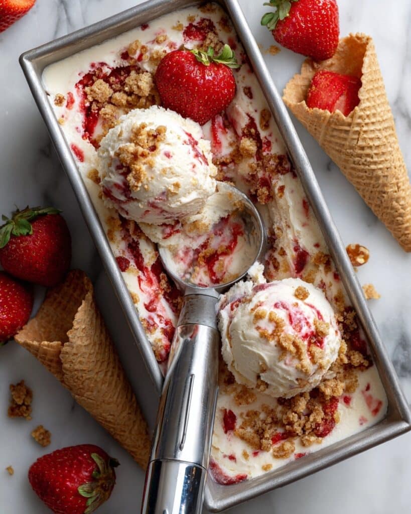 Strawberry Cheesecake Ice Cream (No Churn) Recipe