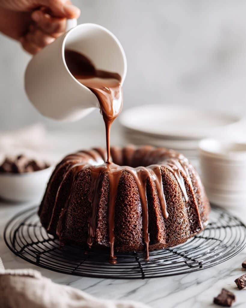 Chocolate Bundt Cake with Rich Ganache Recipe