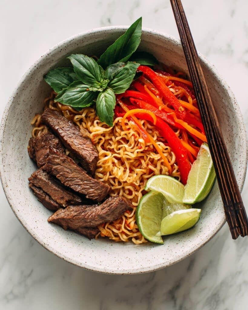 Crispy Beef in Oyster Sauce with Pasta Recipe
