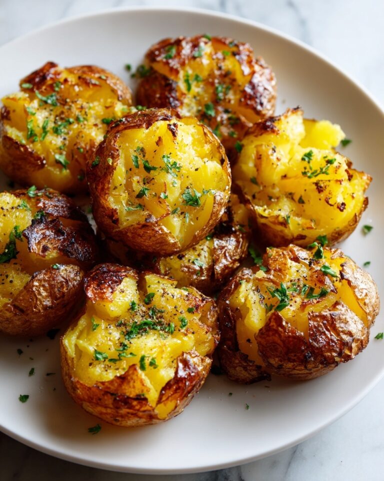 Easy Crispy Garlic Smashed Potatoes Recipe