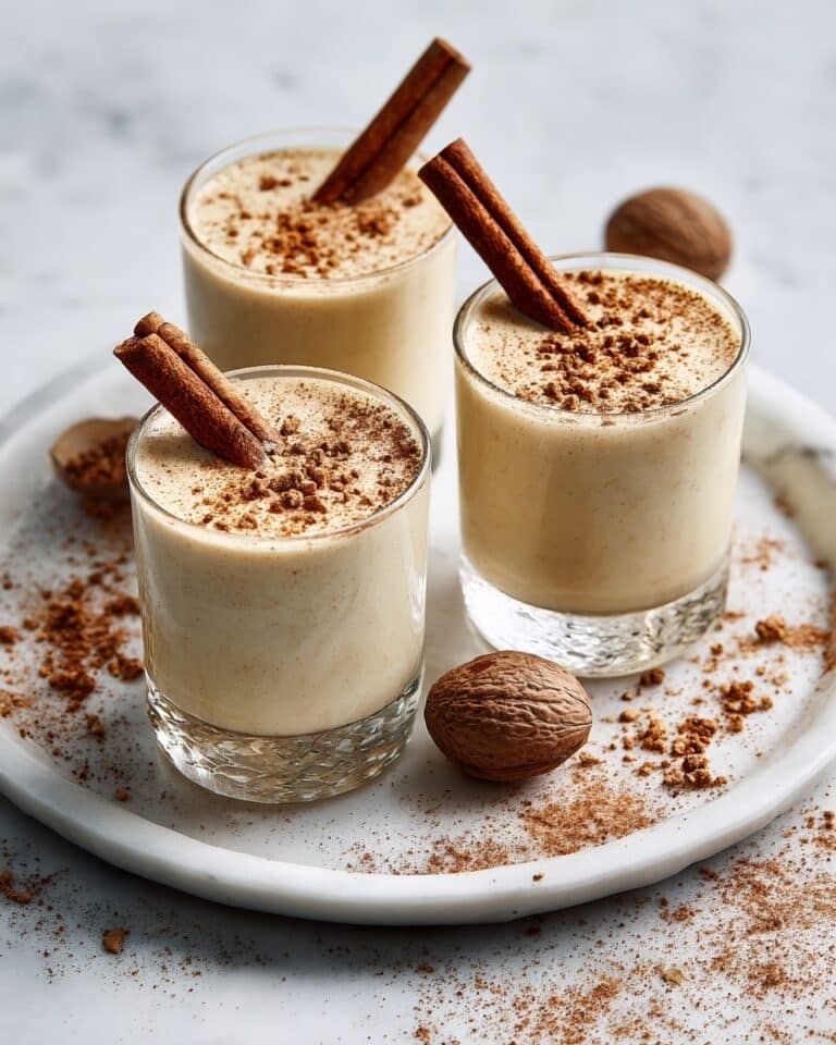 Creamy Classic Eggnog with Bourbon and Spices Recipe