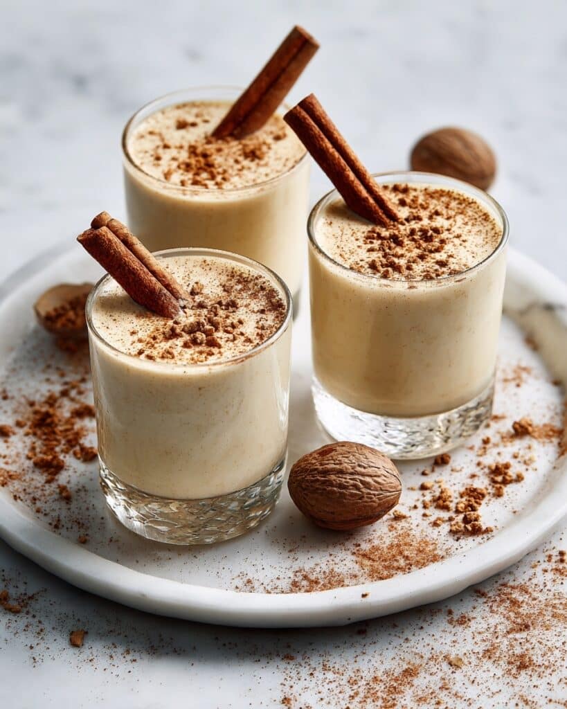 Creamy Classic Eggnog with Bourbon and Spices Recipe