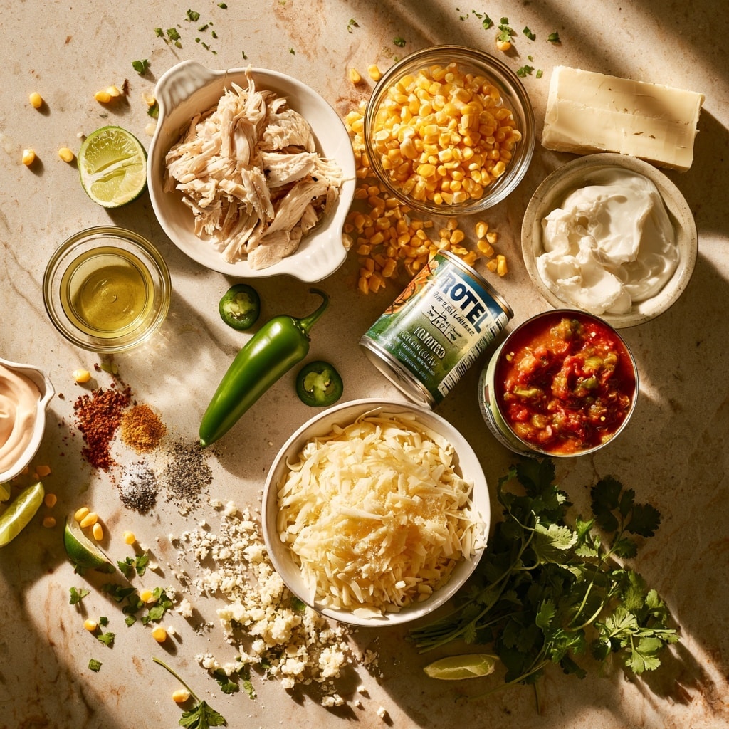 The image shows two black bowls filled with a creamy, chunky dish featuring a mixture of corn, melted orange cheese, and small pieces of red peppers, topped with finely chopped green herbs. The dish has a textured, slightly cheesy surface with visible kernels of corn and herbs scattered throughout. Around the bowls, there are lime wedges and a wooden bowl containing white crumbly cheese on a wooden surface. The background is clean and sharp, focusing attention on the rich, colorful mixture inside the bowls. Photo taken with an iphone --ar 4:5 --v 7