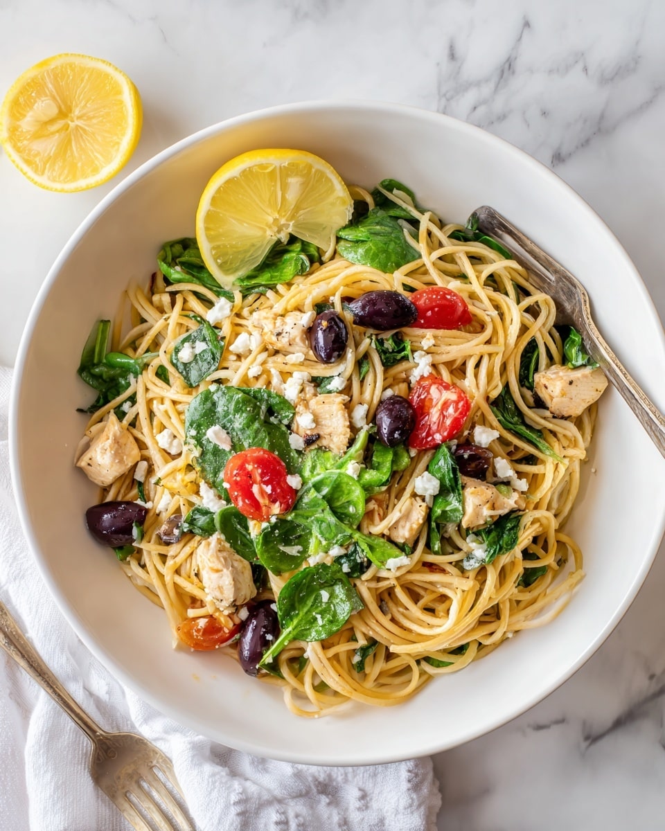 Mediterranean One-Pot Chicken Pasta with Feta and Vegetables Recipe