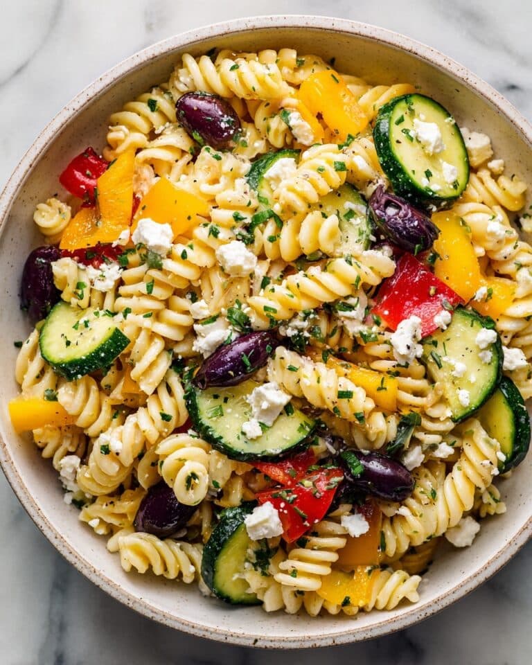 Greek Pasta Salad with Creamy Feta Dressing Recipe