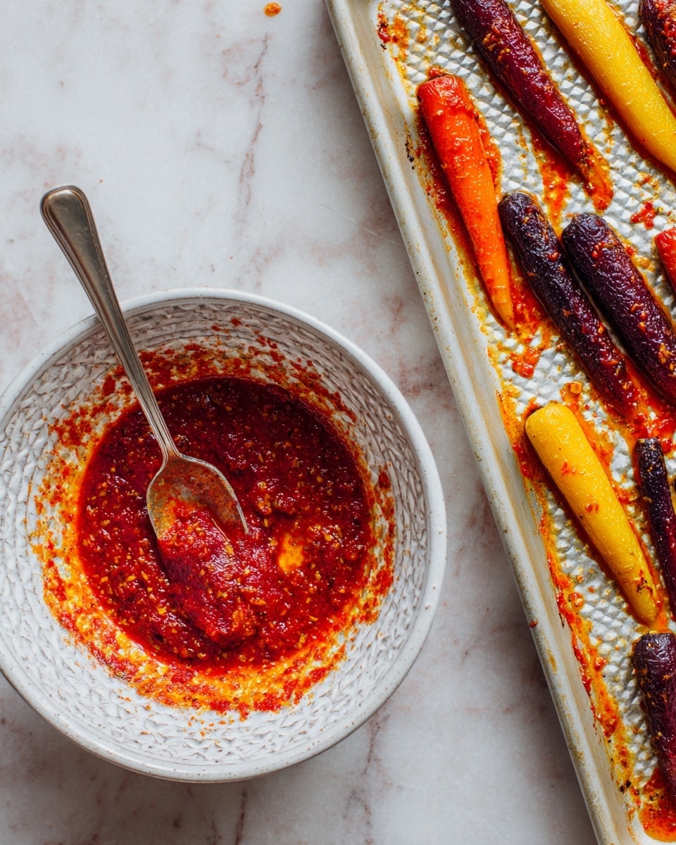 Harissa-Honey Roasted Carrots with Pomegranate Recipe - Recipe Image