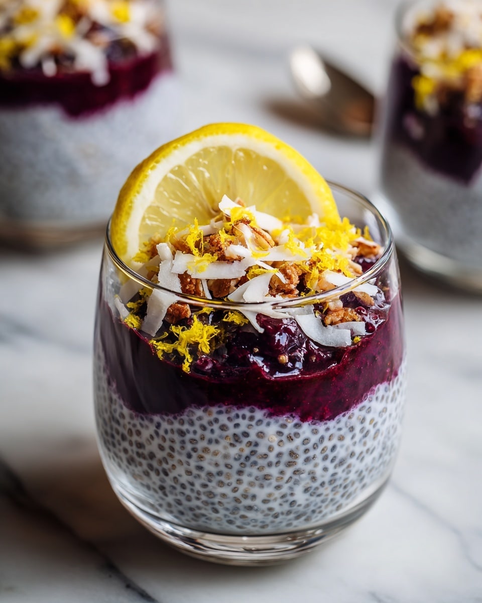 Coconut Chia Pudding with Blueberry-Lemon Compote Recipe