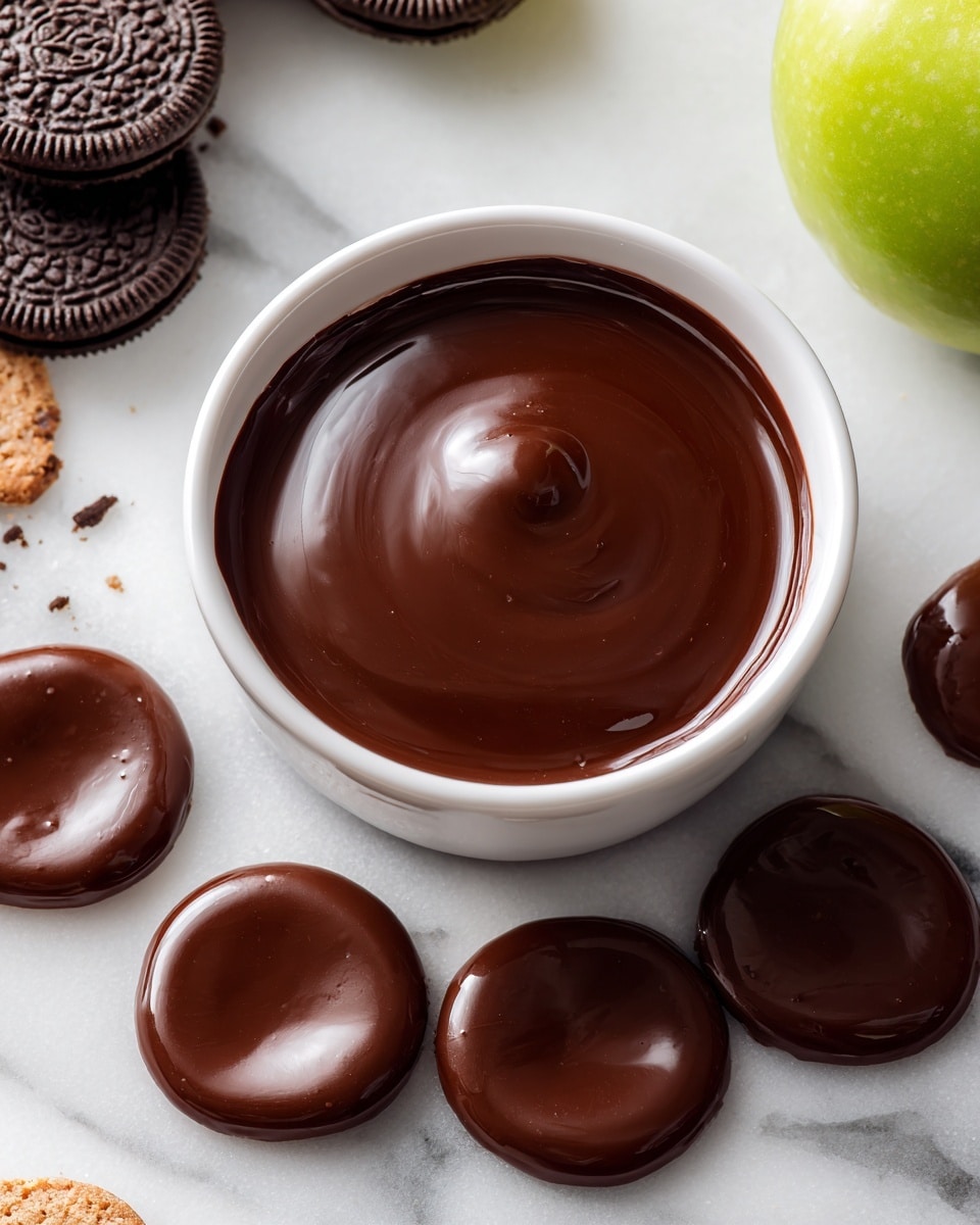 Caramel Apple Slices with Dark Chocolate and Toppings Recipe - Recipe Image