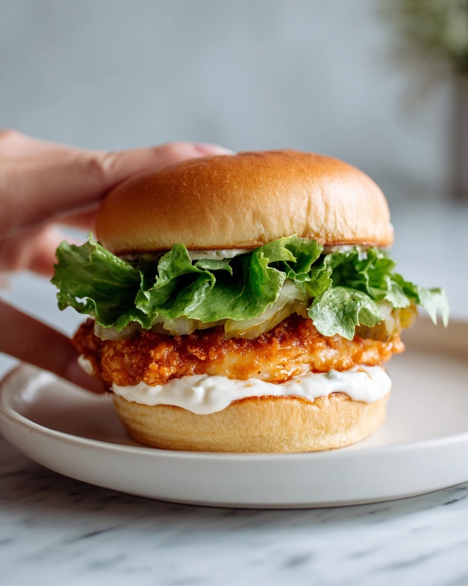 Easy Buffalo Chicken Burgers with Whipped Feta Spread Recipe