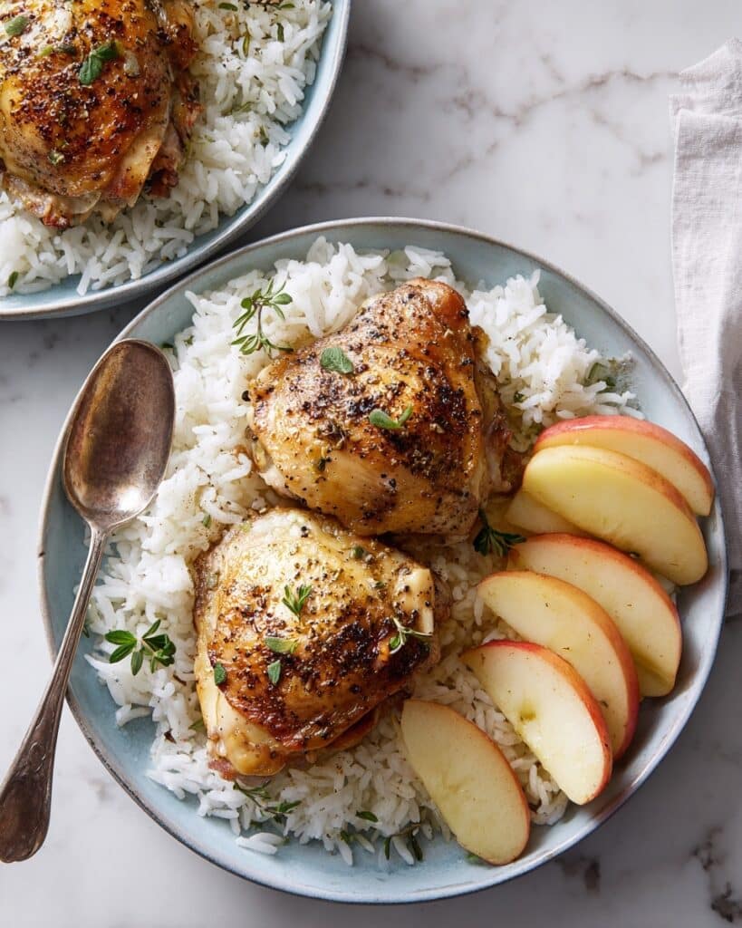 Apple Chicken with Cider Mustard Sauce Recipe