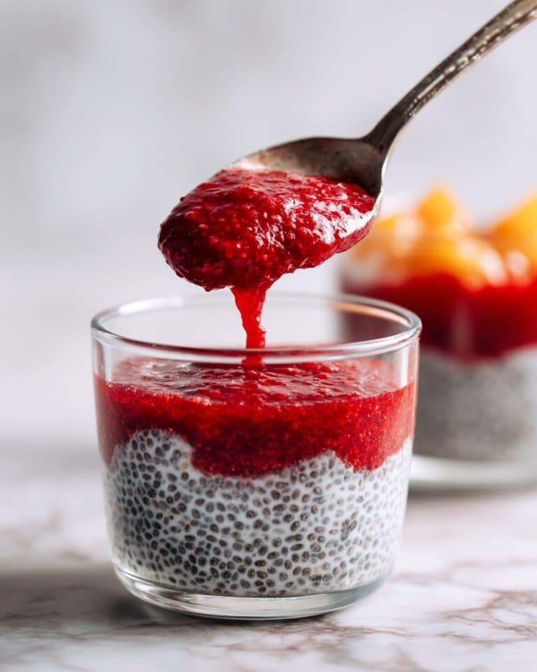 Strawberry Chia Pudding with Fresh Strawberry Compote and Nuts Recipe