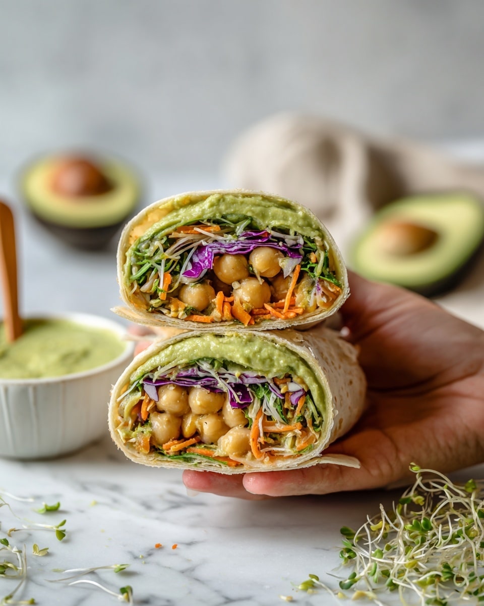 Pesto Chickpea Avocado Wrap Recipe