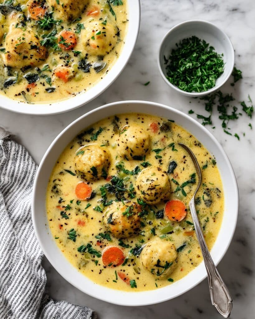 Creamy Chicken Meatball Soup Recipe
