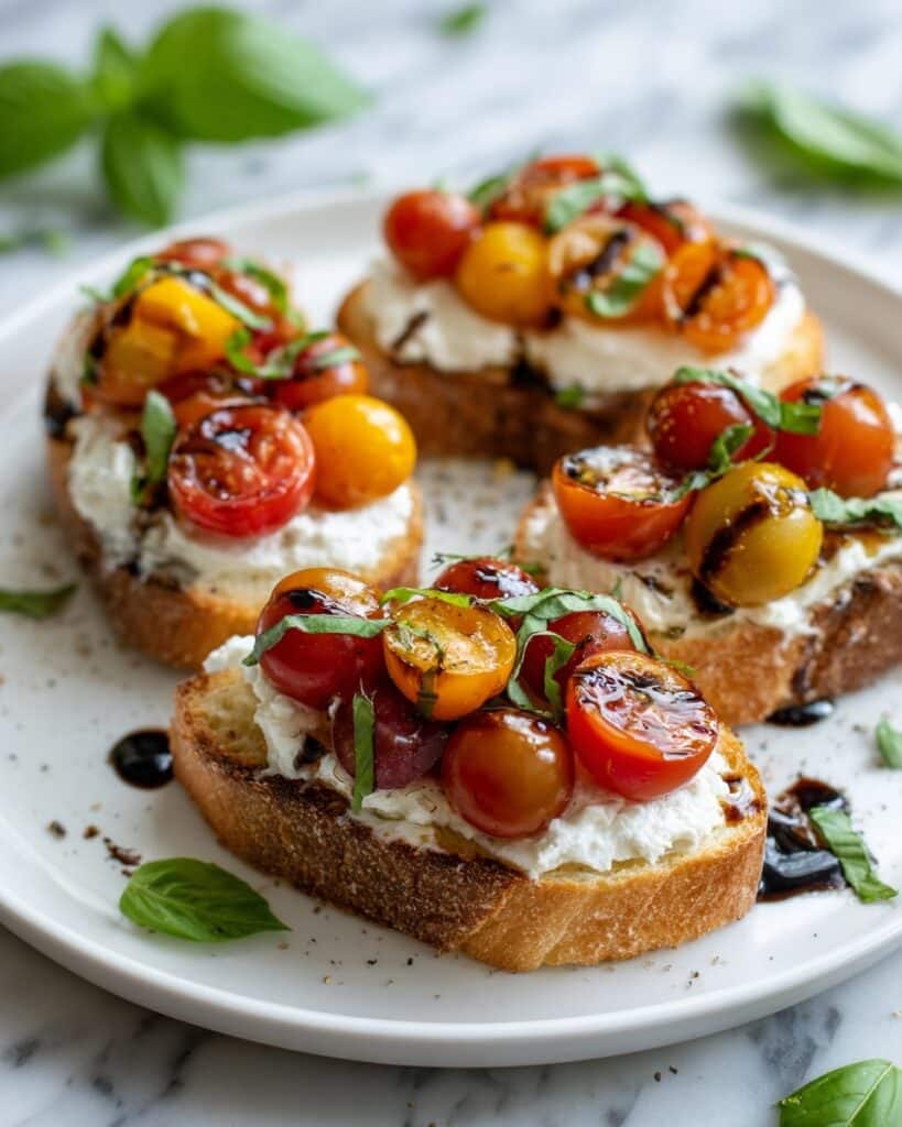 Ricotta Toast with Cherry Tomatoes, Corn Salsa, Blackberries, Avocado, Egg, and Fig Jam Recipe
