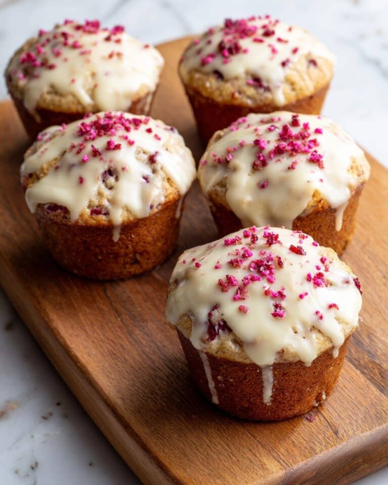 Raspberry Pistachio Sourdough Muffins Recipe