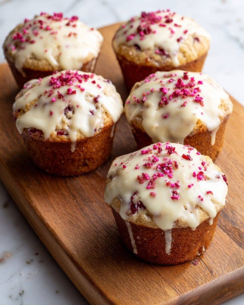Raspberry Pistachio Sourdough Muffins Recipe