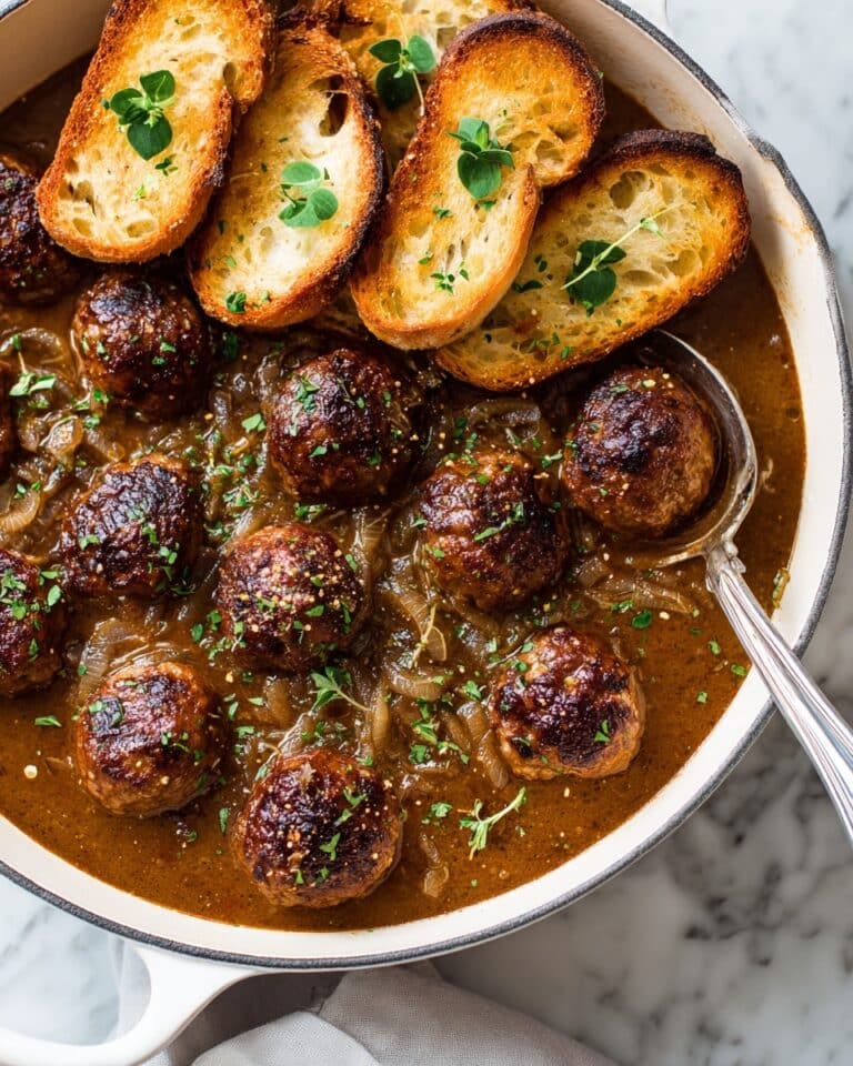 French Onion Meatballs Recipe