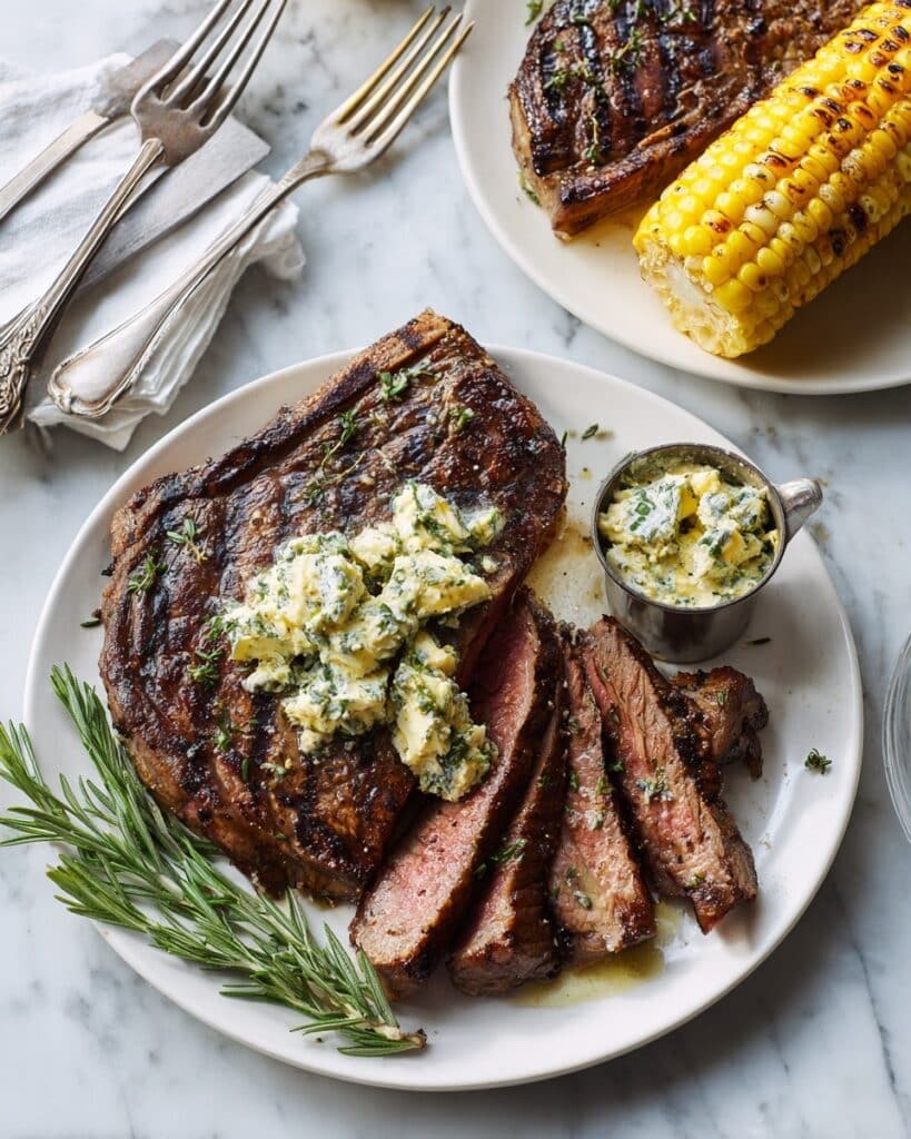 Grilled Steak with Herb Butter Recipe