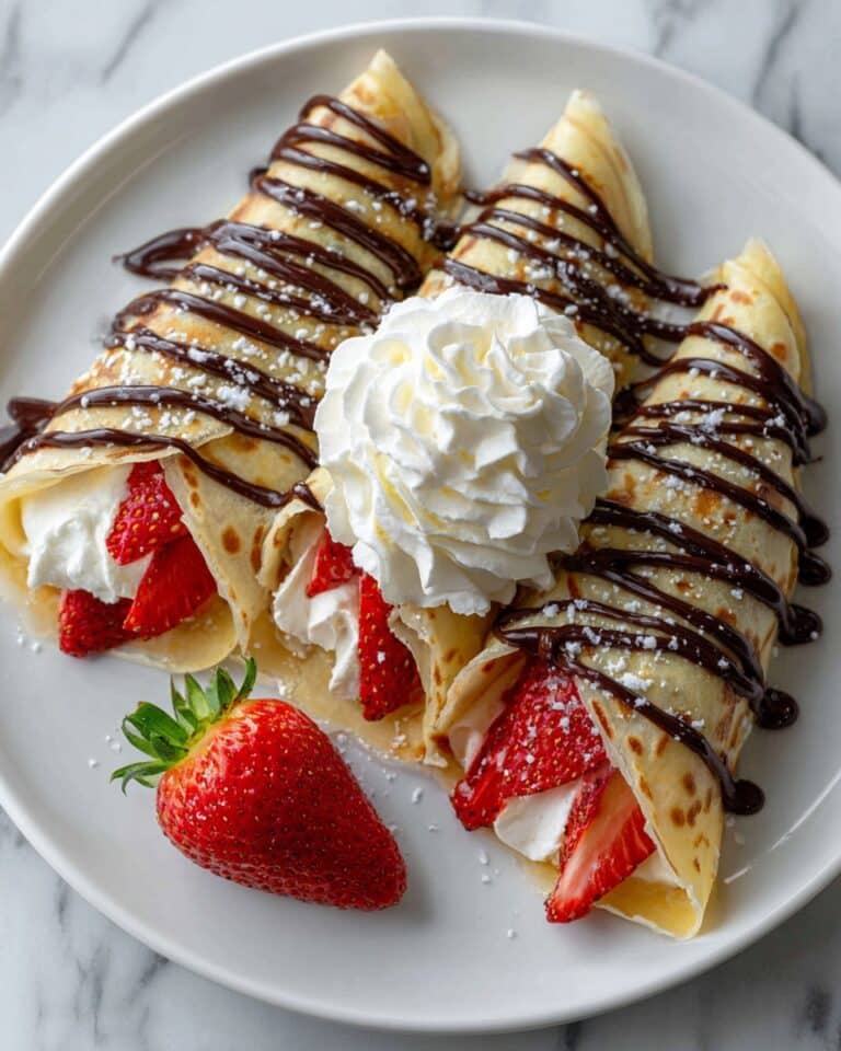 Authentic French Nutella Strawberry Crepes Recipe
