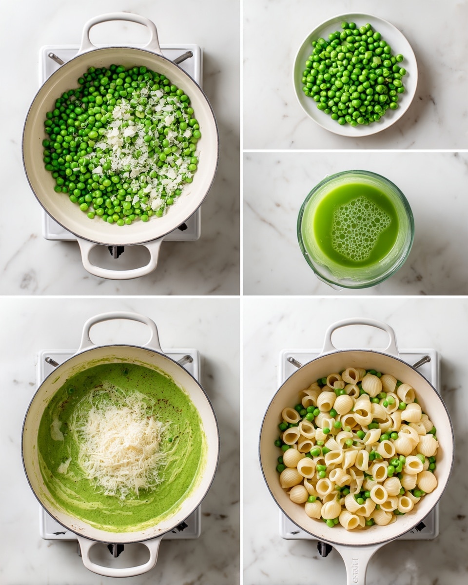 Creamy Pasta with Peas (Pasta e Piselli) Recipe - Recipe Image