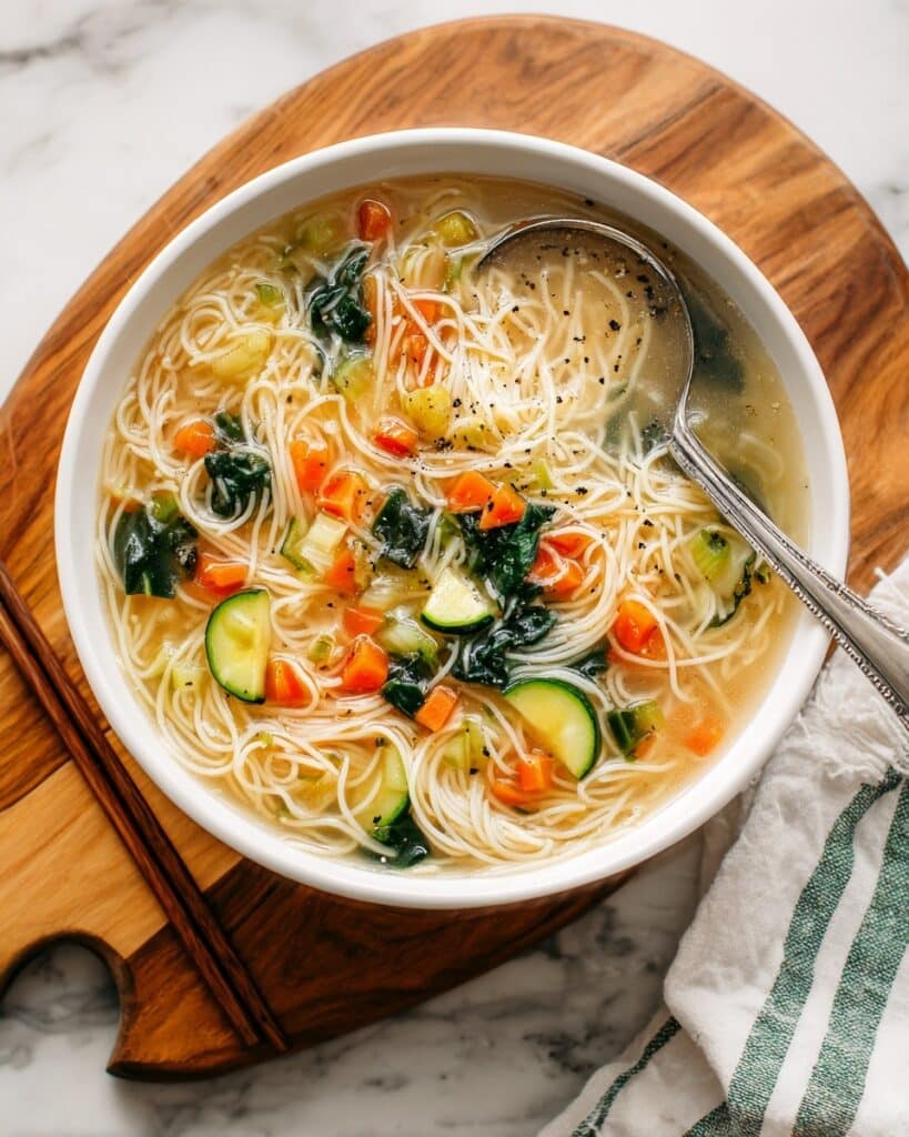 Lazy Vegetable Noodle Soup Recipe