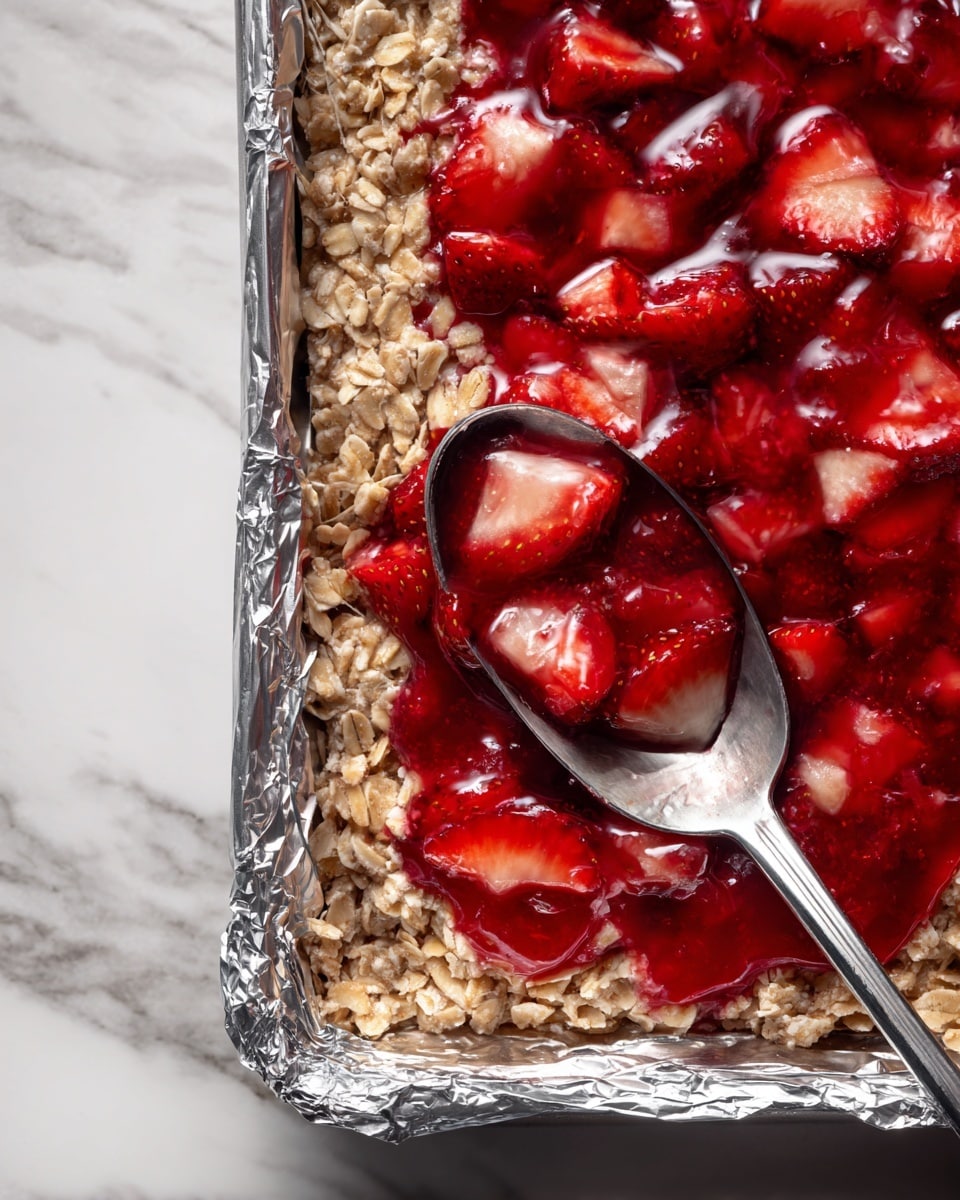 Strawberry Oatmeal Vegan Breakfast Bars Recipe - Recipe Image