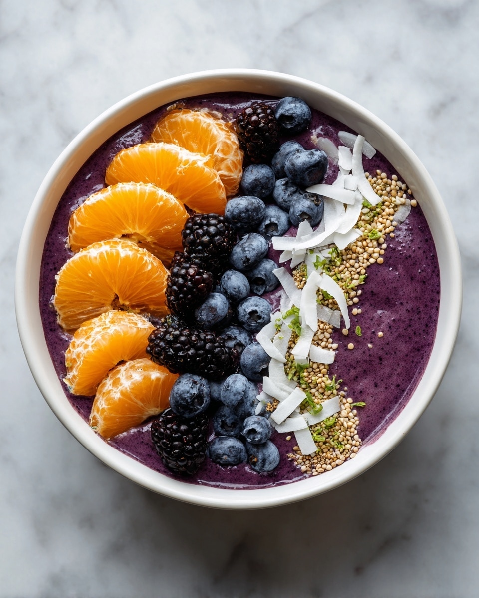 Creamy Acai Bowl with Fresh Fruit and Toppings Recipe