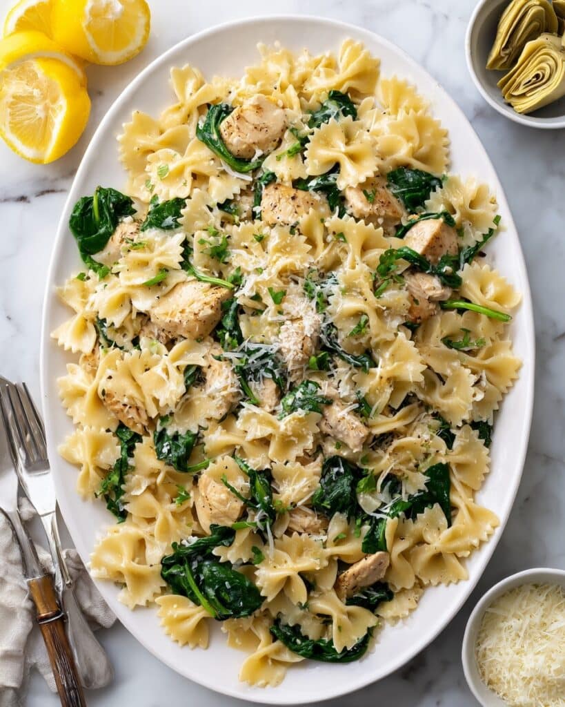 Lemon Parmesan Pasta Salad with Chicken Recipe