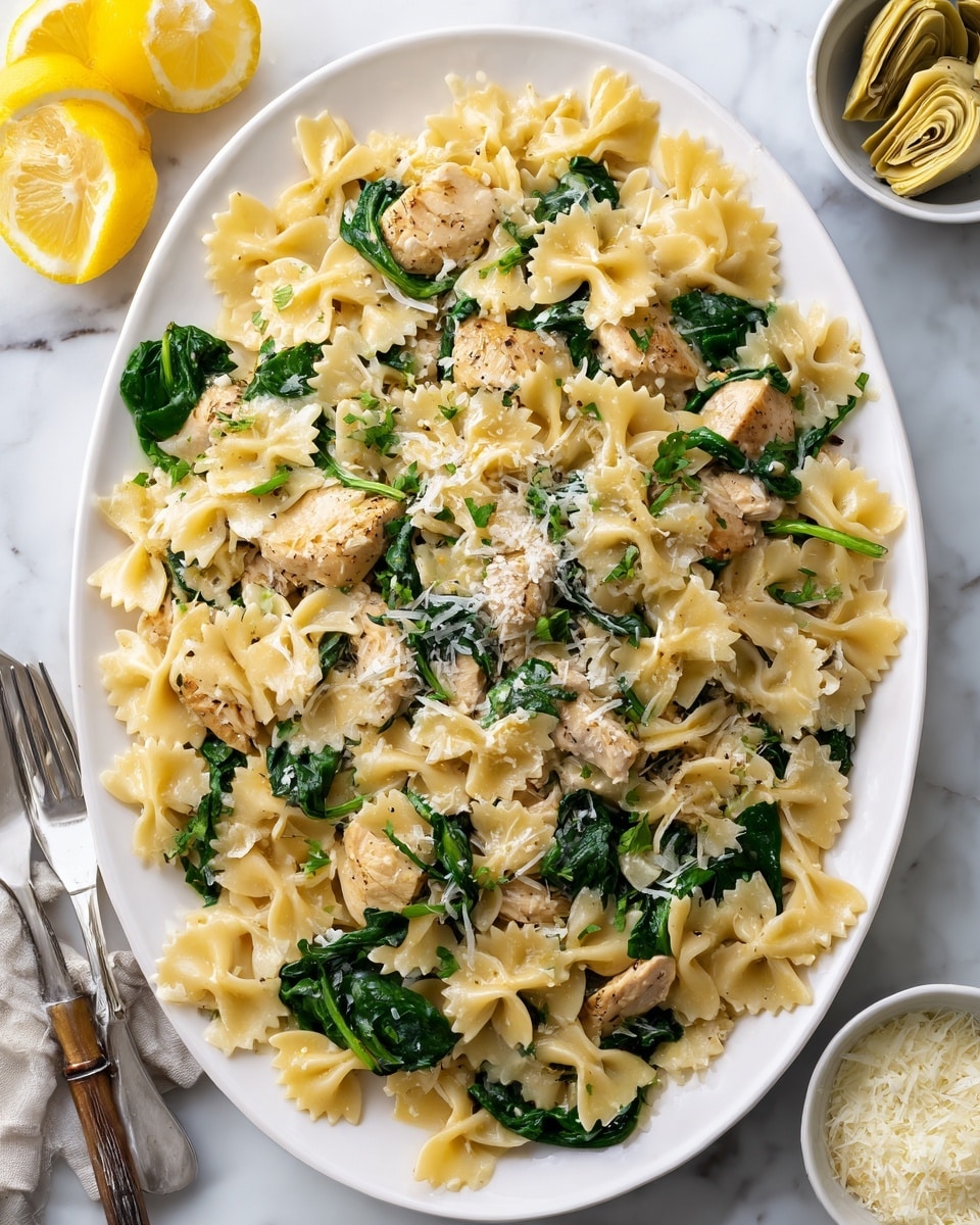 Lemon Parmesan Pasta Salad with Chicken Recipe