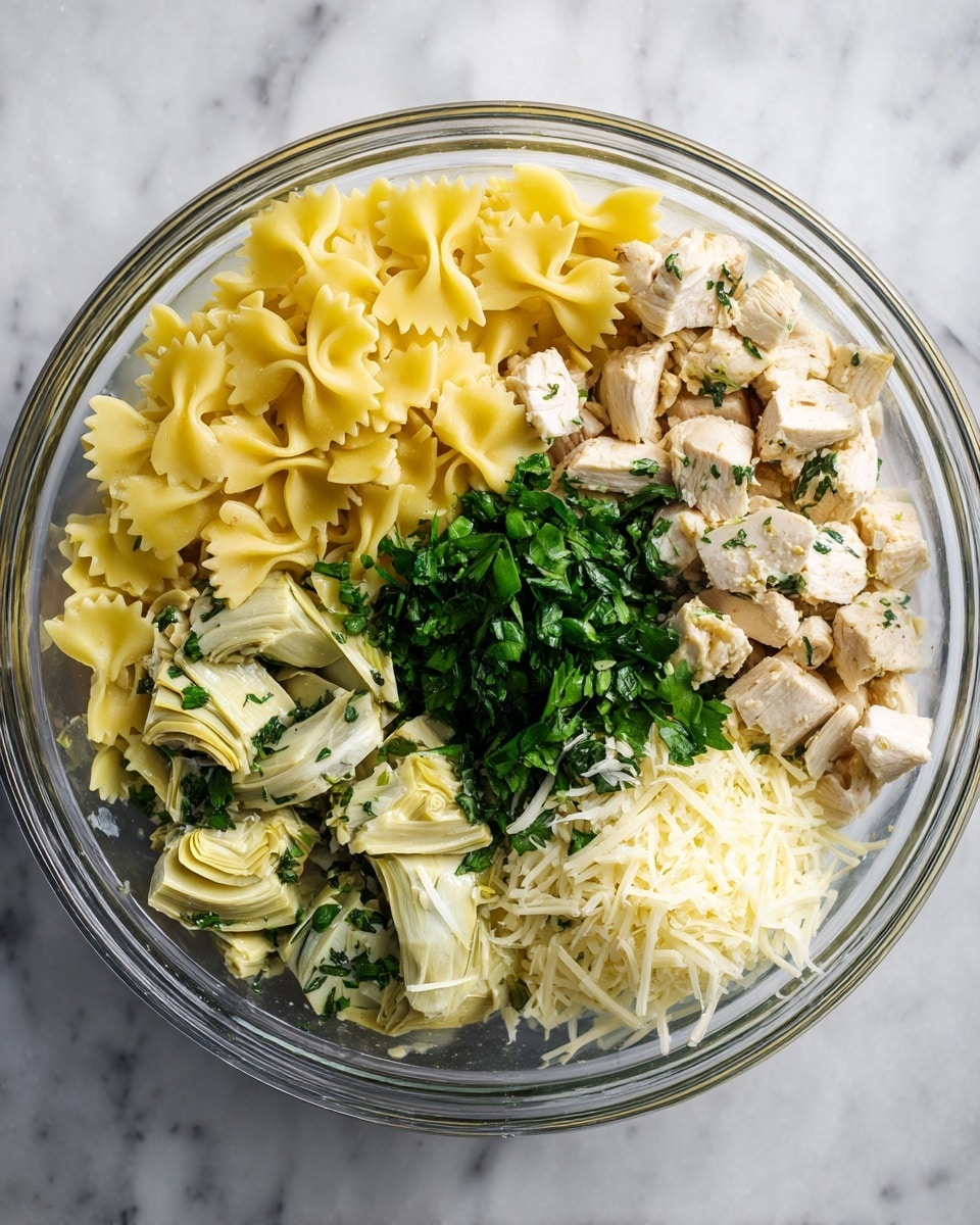 Lemon Parmesan Pasta Salad with Chicken Recipe - Recipe Image