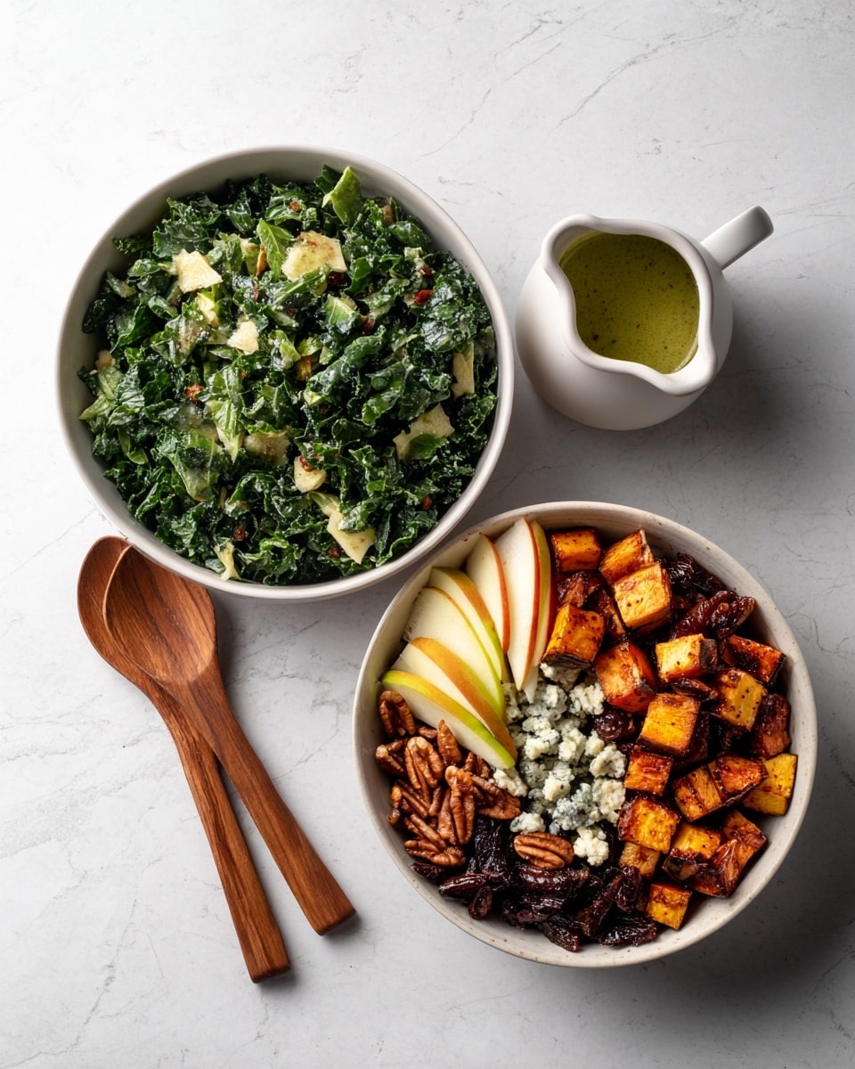 Kale Chicken Salad with Apples and Maple Cider Vinaigrette Recipe - Recipe Image