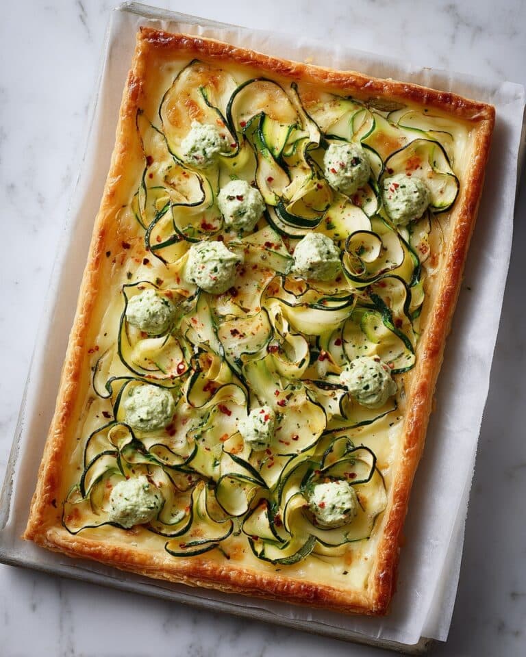 Courgette Puff Pastry Tart With Feta Recipe