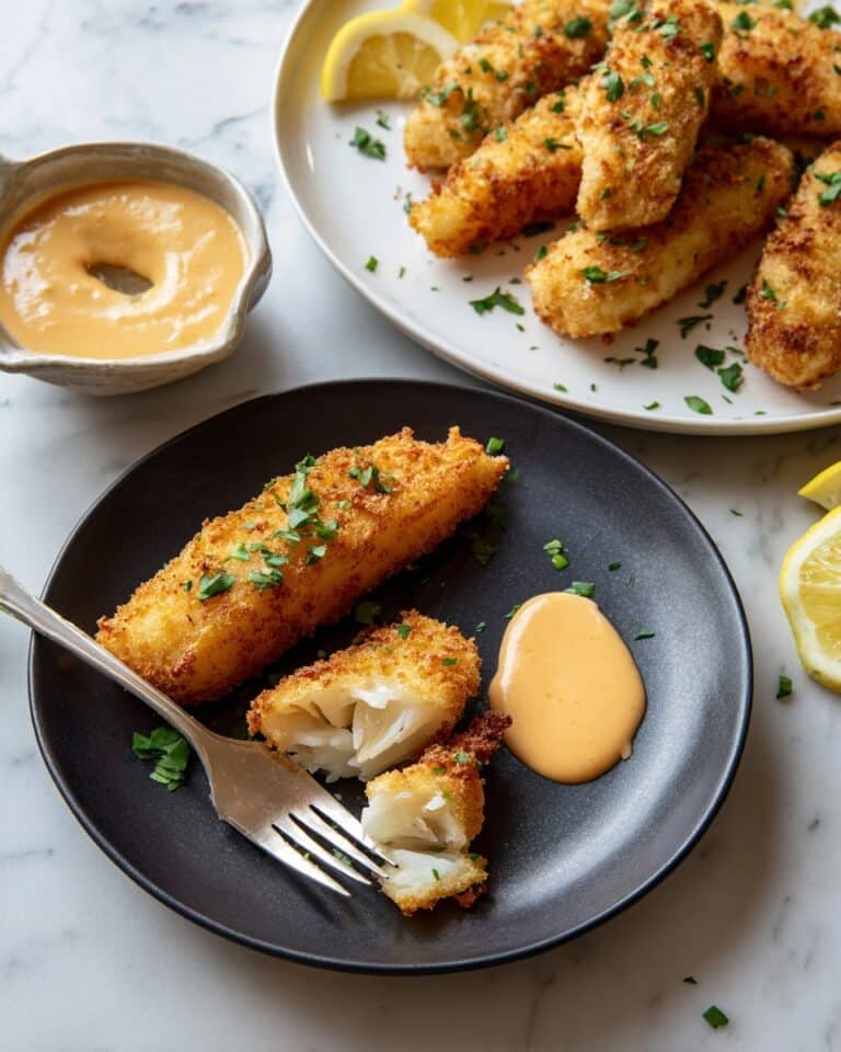 Airfryer Fish Sticks with Sriracha Mayo Recipe