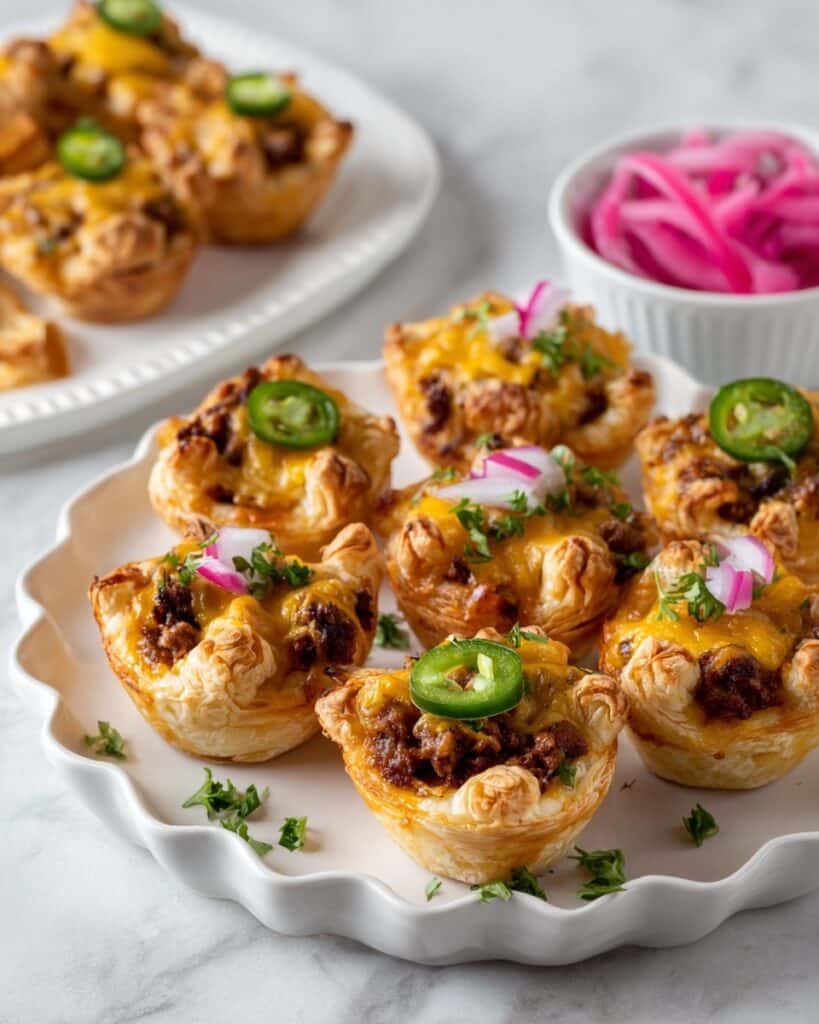 Bombay Chicken Burger Puffs Recipe