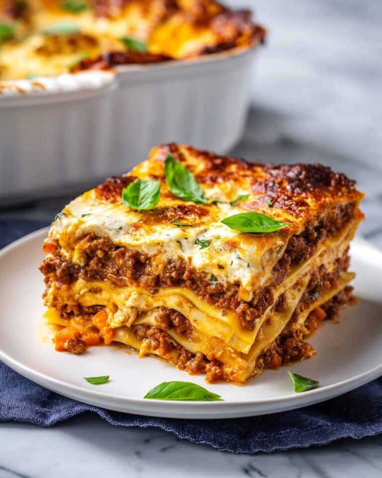 Cabbage Lasagna with Meat Sauce and Ricotta Recipe