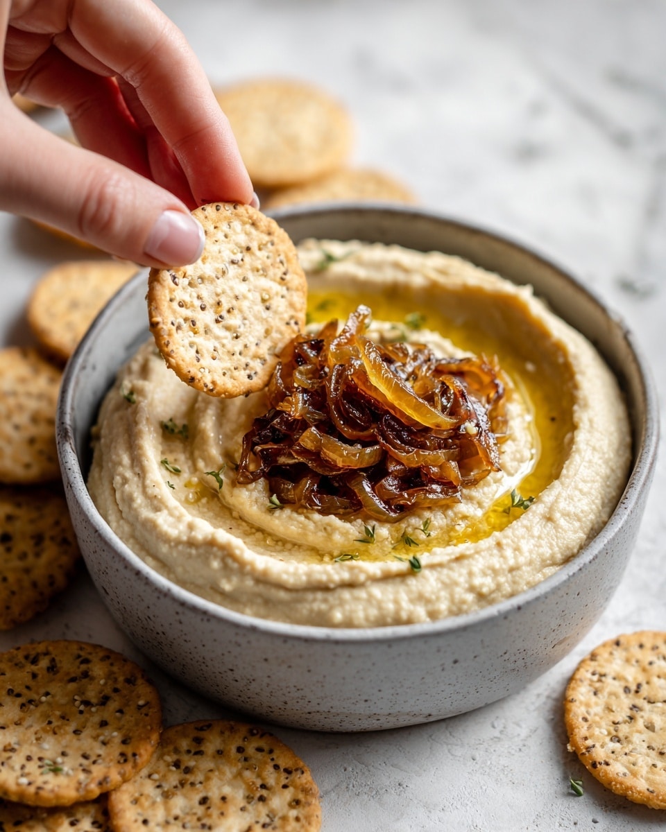 Caramelized Onion Hummus Recipe